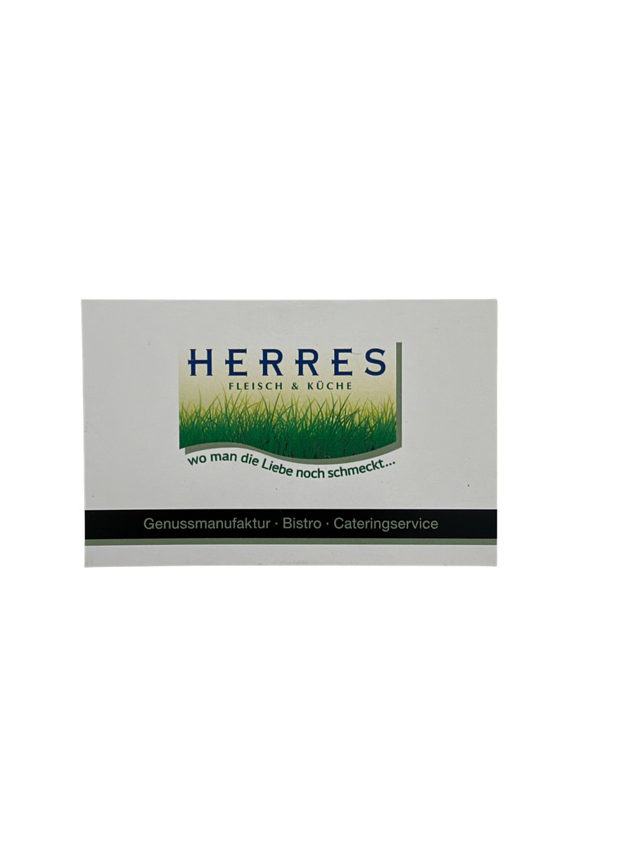 Visitenkarte der Fleischerei Herres